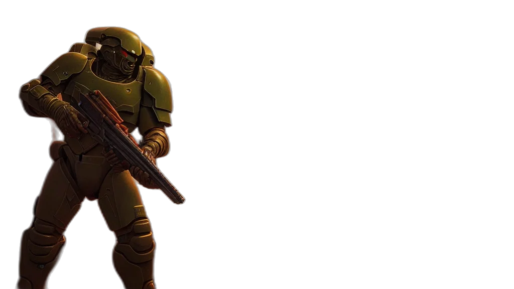 robot, weapon, concept art, 3d render transparent PNG cut-out