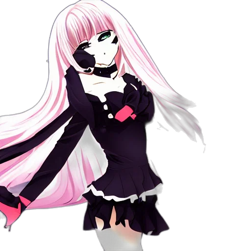dress, mask, anime, concept art transparent PNG cut-out
