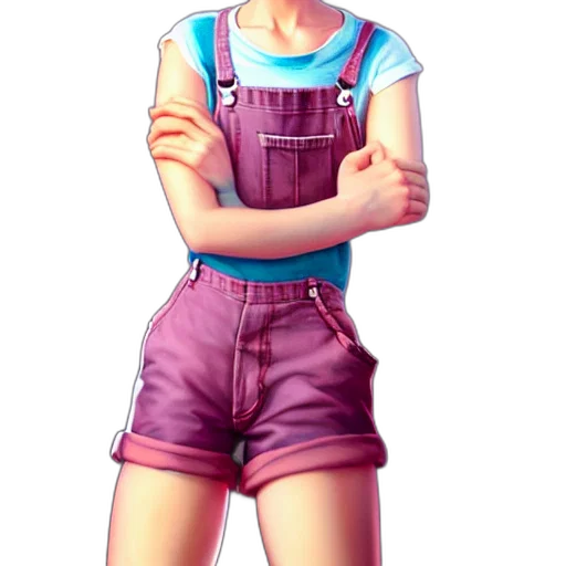 staff, dress, face, 3d render transparent PNG cut-out