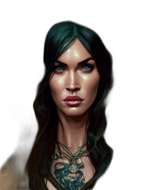 face, fantasy art, concept art, comic book art transparent PNG cut-out