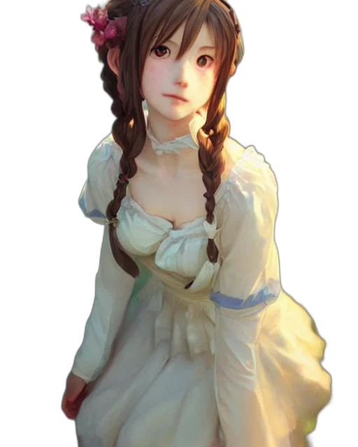 dress, face, staff, crown transparent PNG cut-out