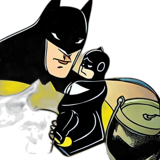 comic book art, concept art, cartoon, batman transparent PNG cut-out