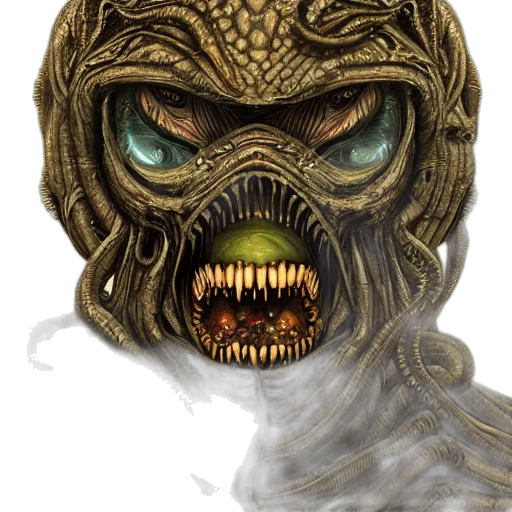 mask, creature, face, concept art transparent PNG cut-out