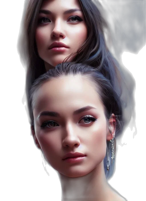 face, jewelry, crown, photorealistic transparent PNG cut-out