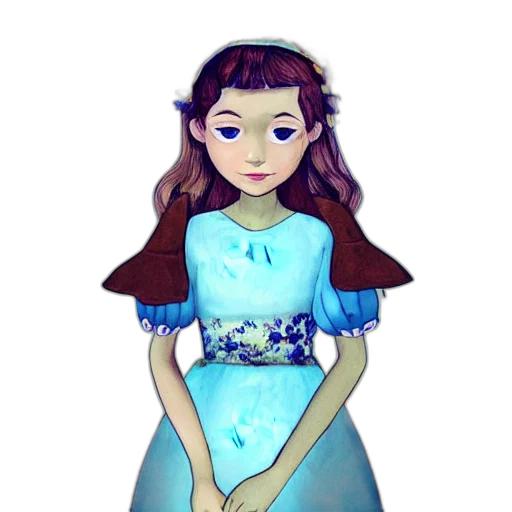 dress, crown, fantasy art, watercolor transparent PNG cut-out