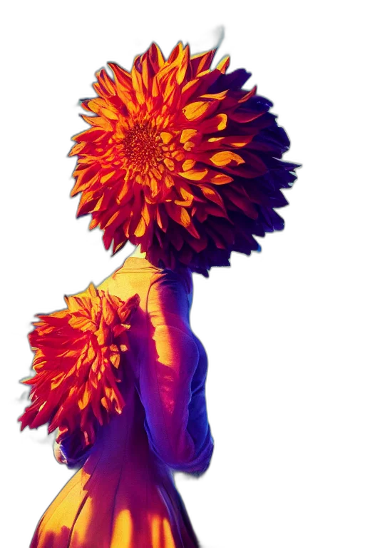 flower, crown, staff, dress transparent PNG cut-out
