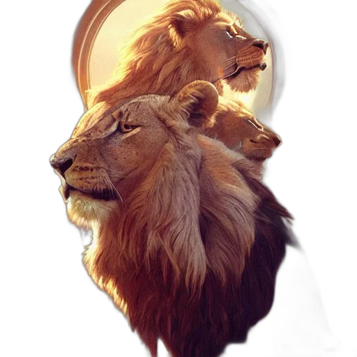 crown, animal, photorealistic, fantasy art transparent PNG cut-out