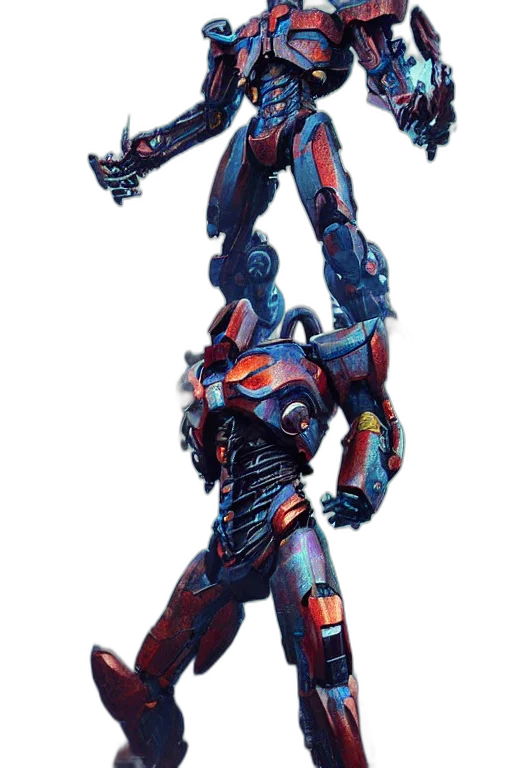 robot, weapon, concept art, 3d render transparent PNG cut-out
