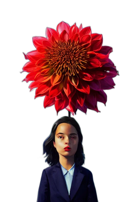 flower, crown, umbrella, face transparent PNG cut-out