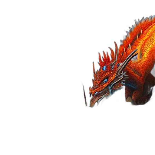 dragon, creature, animal, staff transparent PNG cut-out