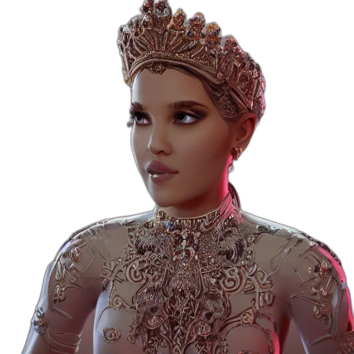 crown, jewelry, 3d render, concept art transparent PNG cut-out