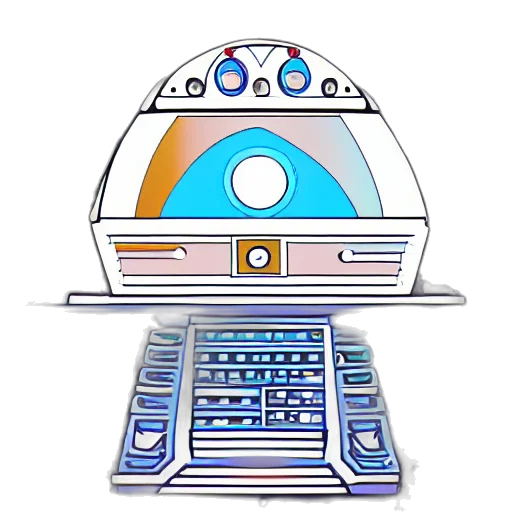 robot, pixel art, concept art, 3d render transparent PNG cut-out