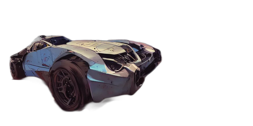 car, weapon, concept art, 3d render transparent PNG cut-out