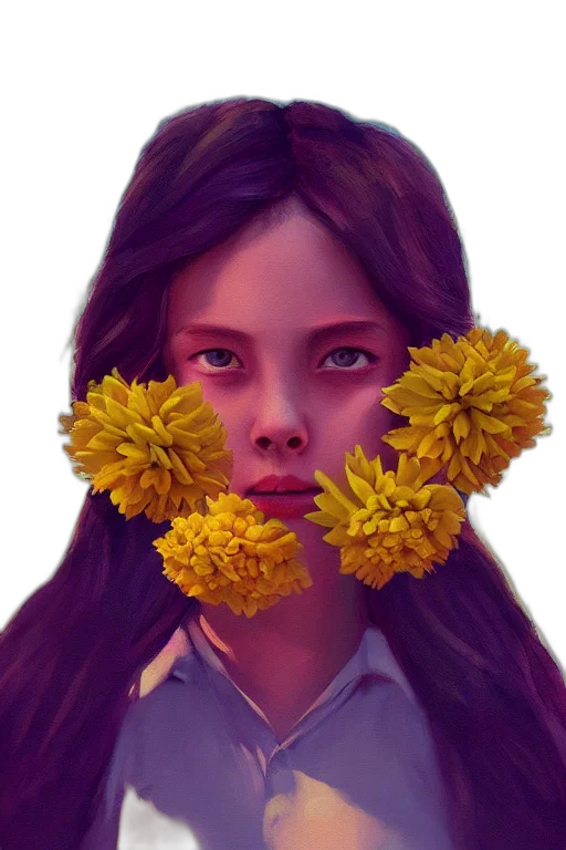 face, flower, mask, crown transparent PNG cut-out