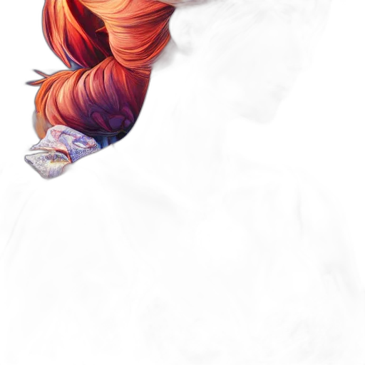dress, hair, staff, crown transparent PNG cut-out