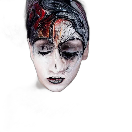 mask, face, crown, watercolor transparent PNG cut-out