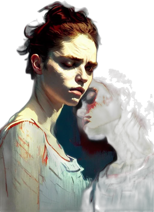 face, photorealistic, comic book art, concept art transparent PNG cut-out