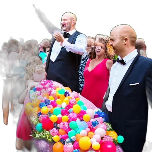 funeral, extremely, happy, guests transparent PNG cut-out
