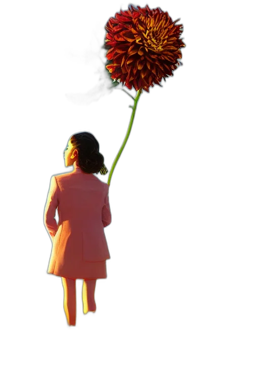 flower, staff, umbrella, jacket transparent PNG cut-out
