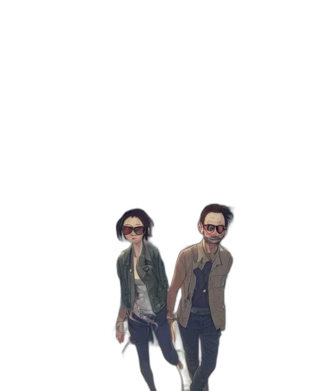 jacket, staff, 3d render, concept art transparent PNG cut-out