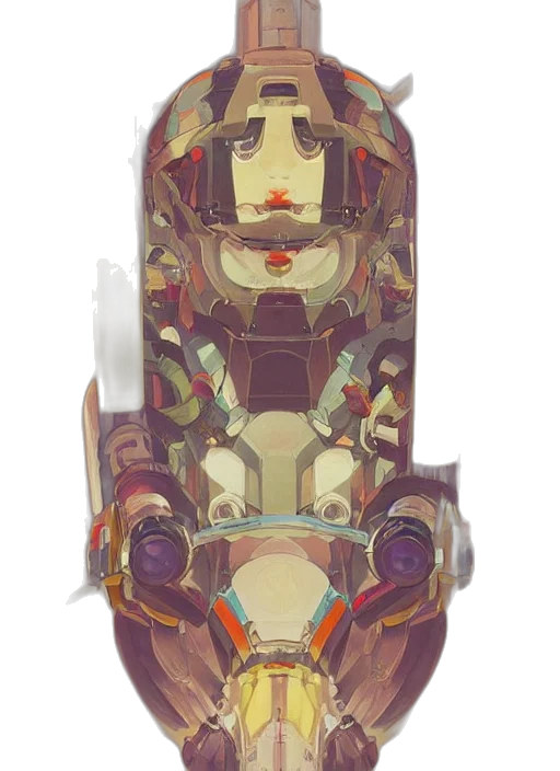 robot, mask, crown, face transparent PNG cut-out