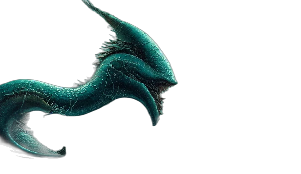 dragon, hair, creature, staff transparent PNG cut-out