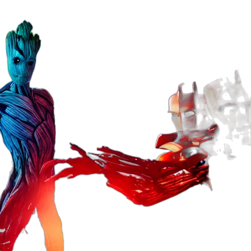 robot, concept art, 3d render, cyberpunk transparent PNG cut-out