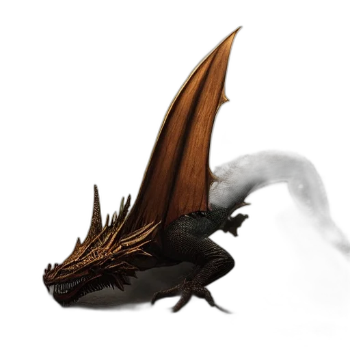 dragon, creature, animal, staff transparent PNG cut-out