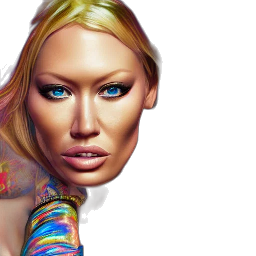 face, photorealistic, fantasy art, 3d render transparent PNG cut-out
