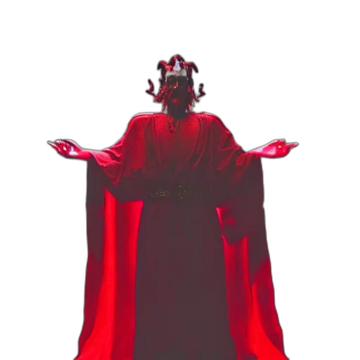 crown, mask, dress, staff transparent PNG cut-out