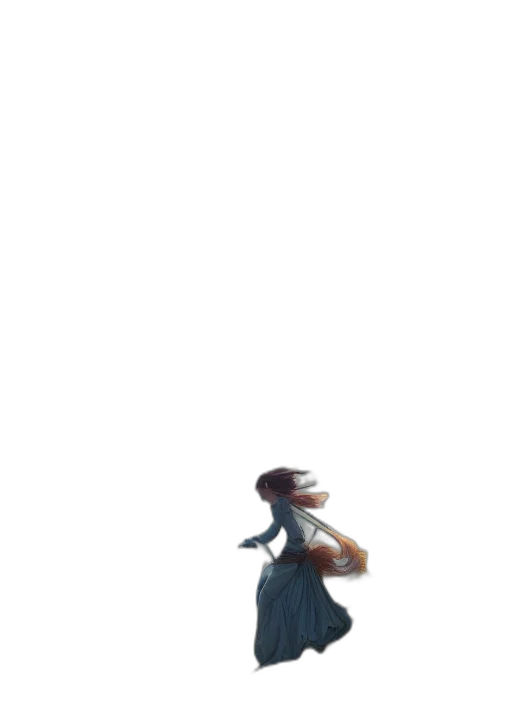 dress, creature, staff, robot transparent PNG cut-out