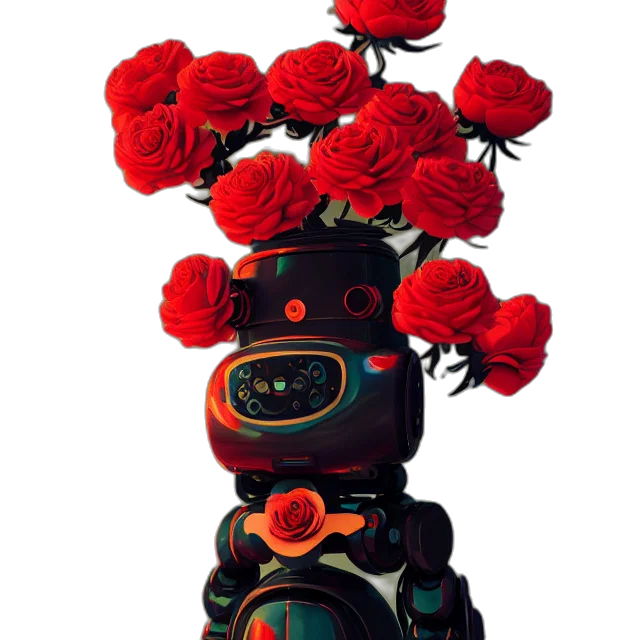 robot, flower, crown, jewelry transparent PNG cut-out