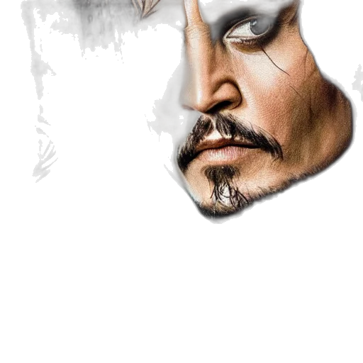 face, mask, photorealistic, comic book art transparent PNG cut-out
