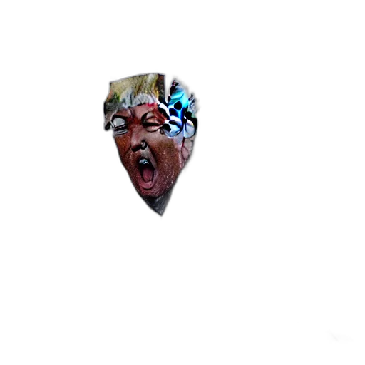 face, mask, crown, creature transparent PNG cut-out