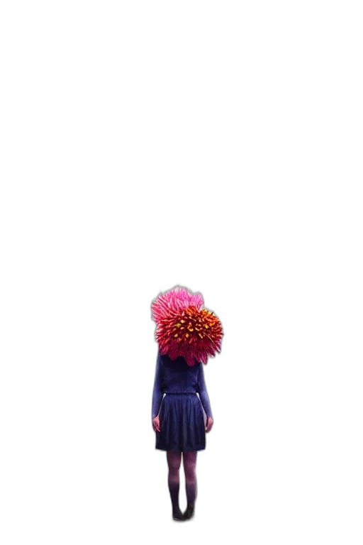 flower, dress, hair, umbrella transparent PNG cut-out
