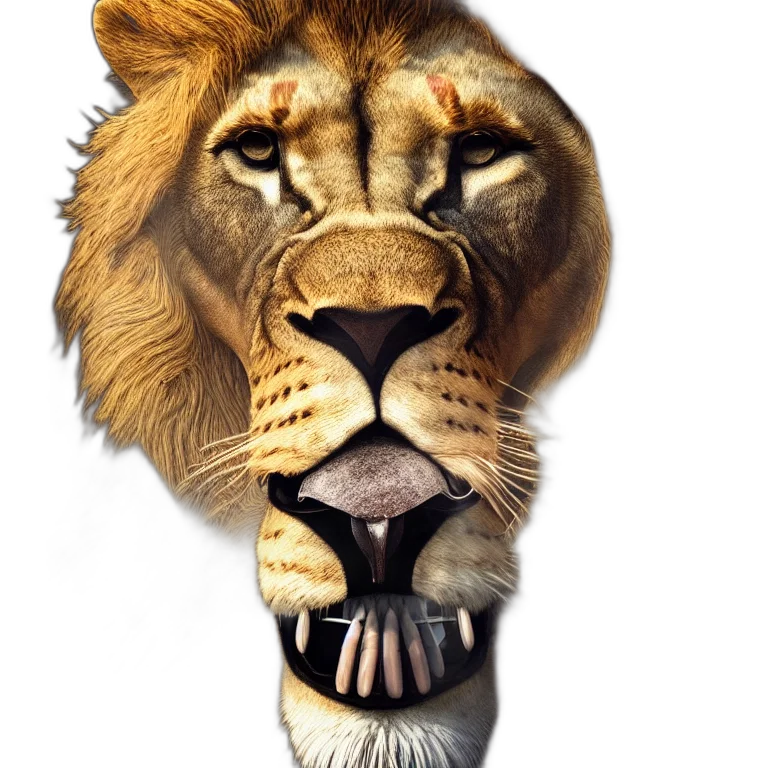 animal, face, crown, staff transparent PNG cut-out