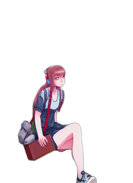 dress, jacket, staff, robot transparent PNG cut-out