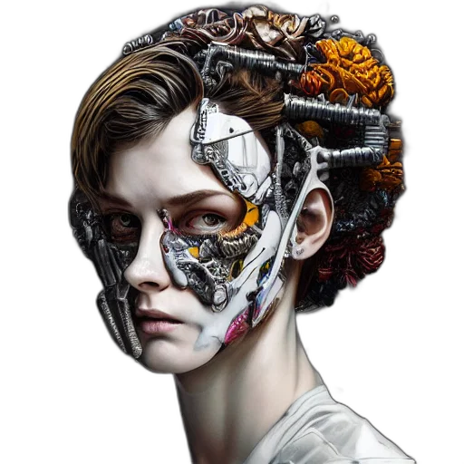 mask, robot, face, crown transparent PNG cut-out