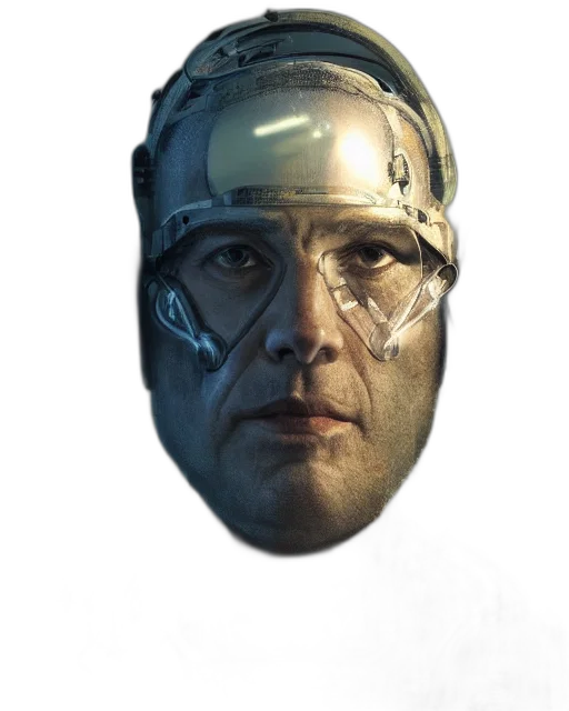 robot, mask, face, crown transparent PNG cut-out