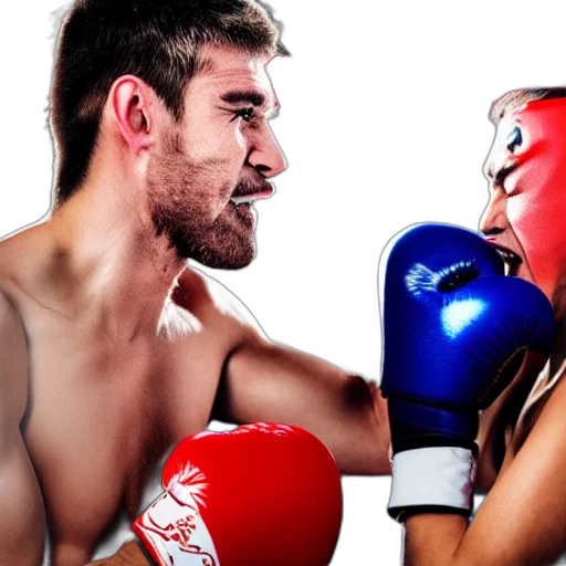 boxer, punching, self, face transparent PNG cut-out
