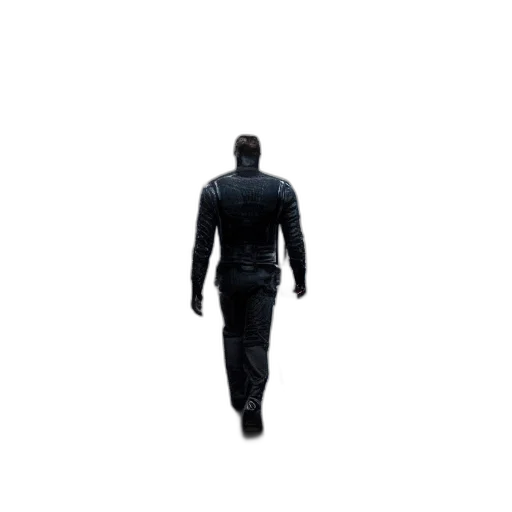 jacket, robot, staff, creature transparent PNG cut-out