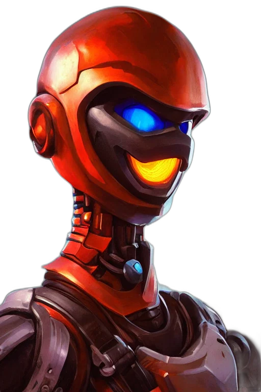 robot, mask, face, concept art transparent PNG cut-out