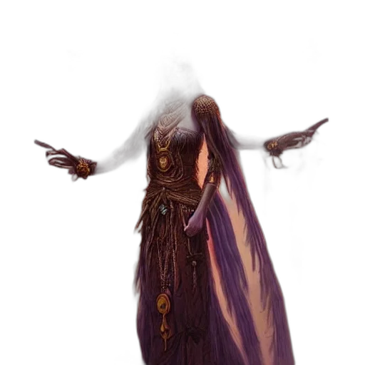 dress, staff, creature, dragon transparent PNG cut-out
