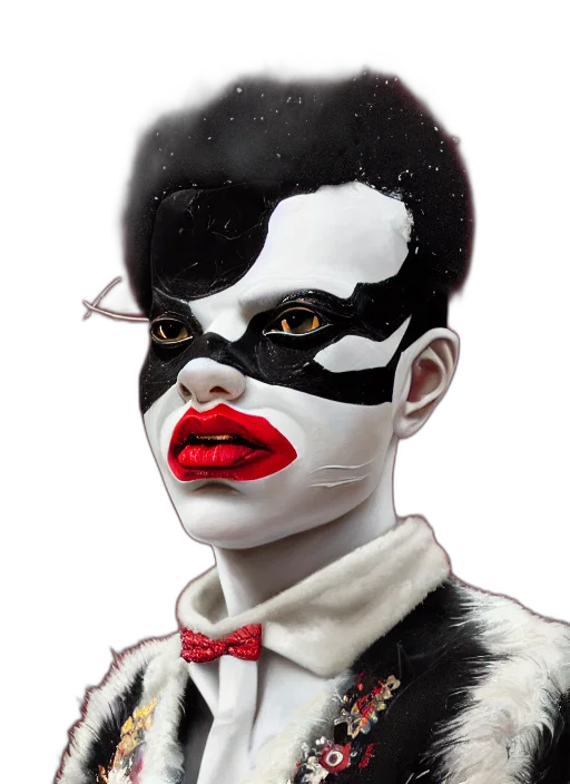 mask, face, comic book art, photorealistic transparent PNG cut-out
