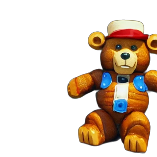 3d render, concept art, freddy, fazbear transparent PNG cut-out