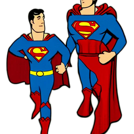 comic book art, cartoon, concept art, superman transparent PNG cut-out