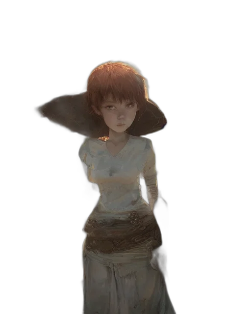 dress, hat, staff, mask transparent PNG cut-out