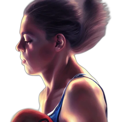face, photorealistic, oil painting, watercolor transparent PNG cut-out
