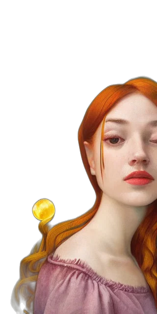 face, hair, crown, jewelry transparent PNG cut-out