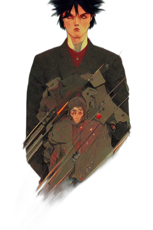 jacket, staff, face, mask transparent PNG cut-out